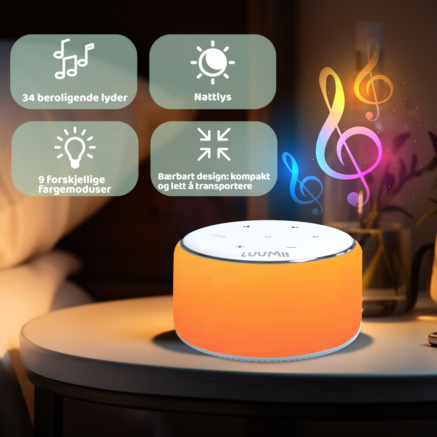 Luumii Komplettpakke – Babymonitor, Dobbel Brystpumpe, Elektrisk Nesesuger og White Noise Maskin