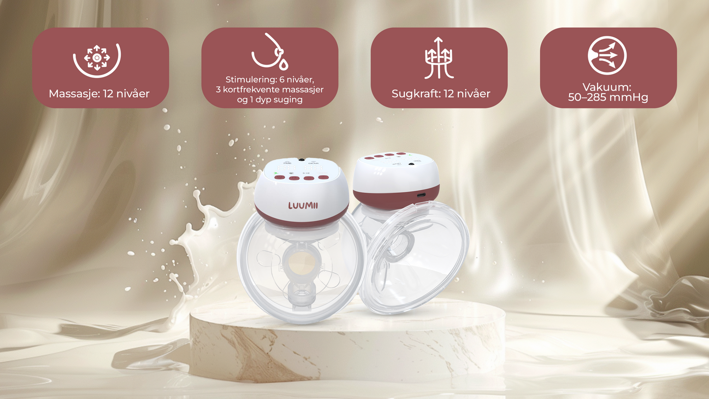 Luumii Ema og Sleep Pakke – Elektrisk Brystpumpe Ema og White Noise Maskin for ro og velvære