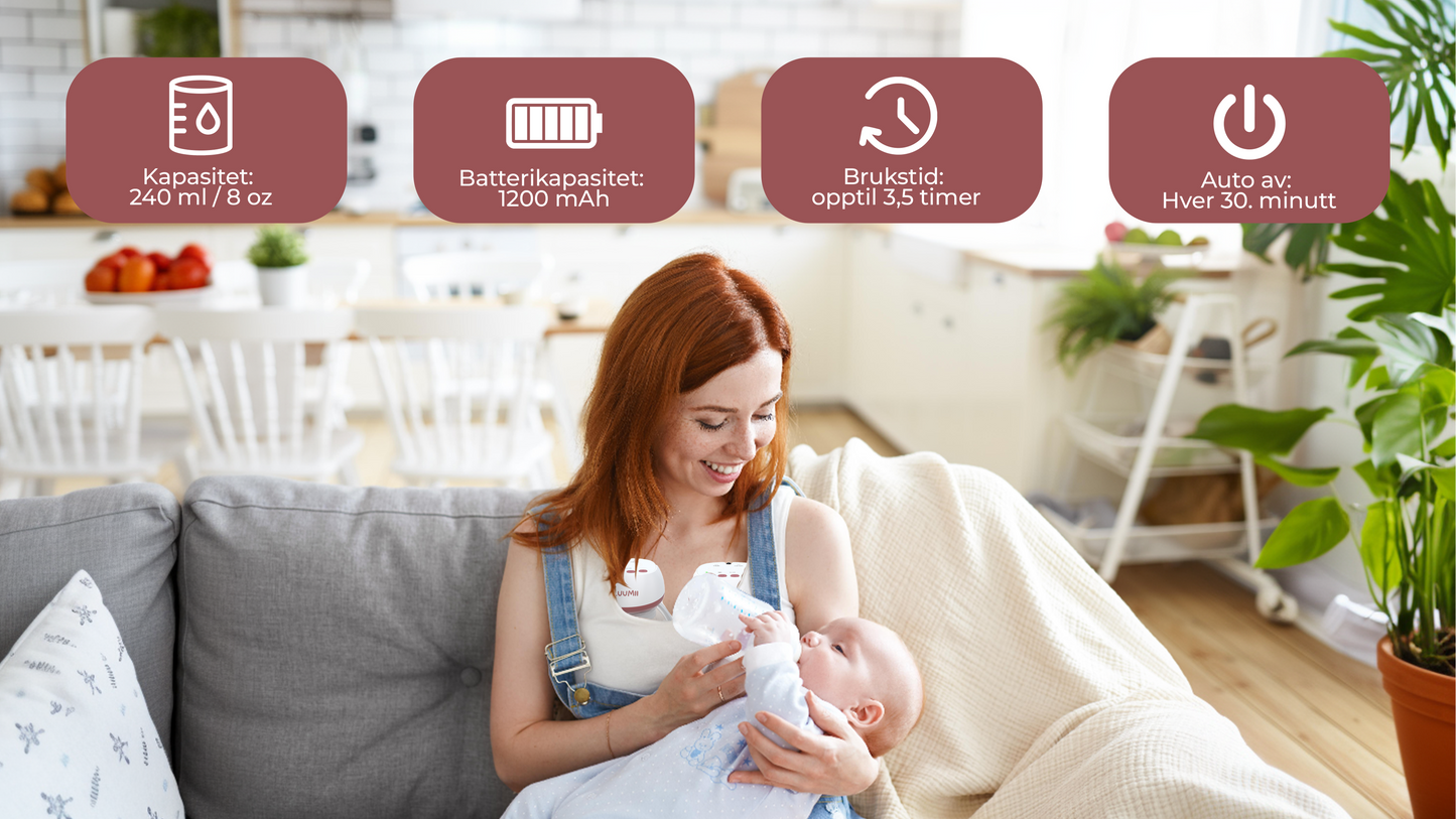 Luumii Ema og Sleep Pakke – Elektrisk Brystpumpe Ema og White Noise Maskin for ro og velvære