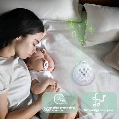 Luumii BabyGo Pust og Ro Pakke – Elektrisk BabyGo Nesesuger og White Noise Maskin