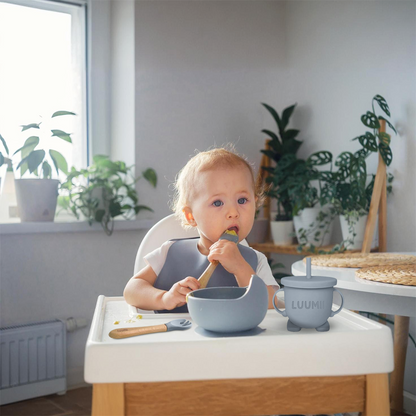 Luumii Barneservice i Silikon – 10 Deler Spisesett for Baby