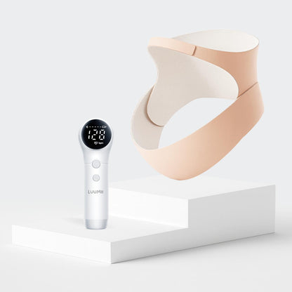 Luumii Gravidpakke – Doppler for fosterlyd og støttebelte for gravide, beige