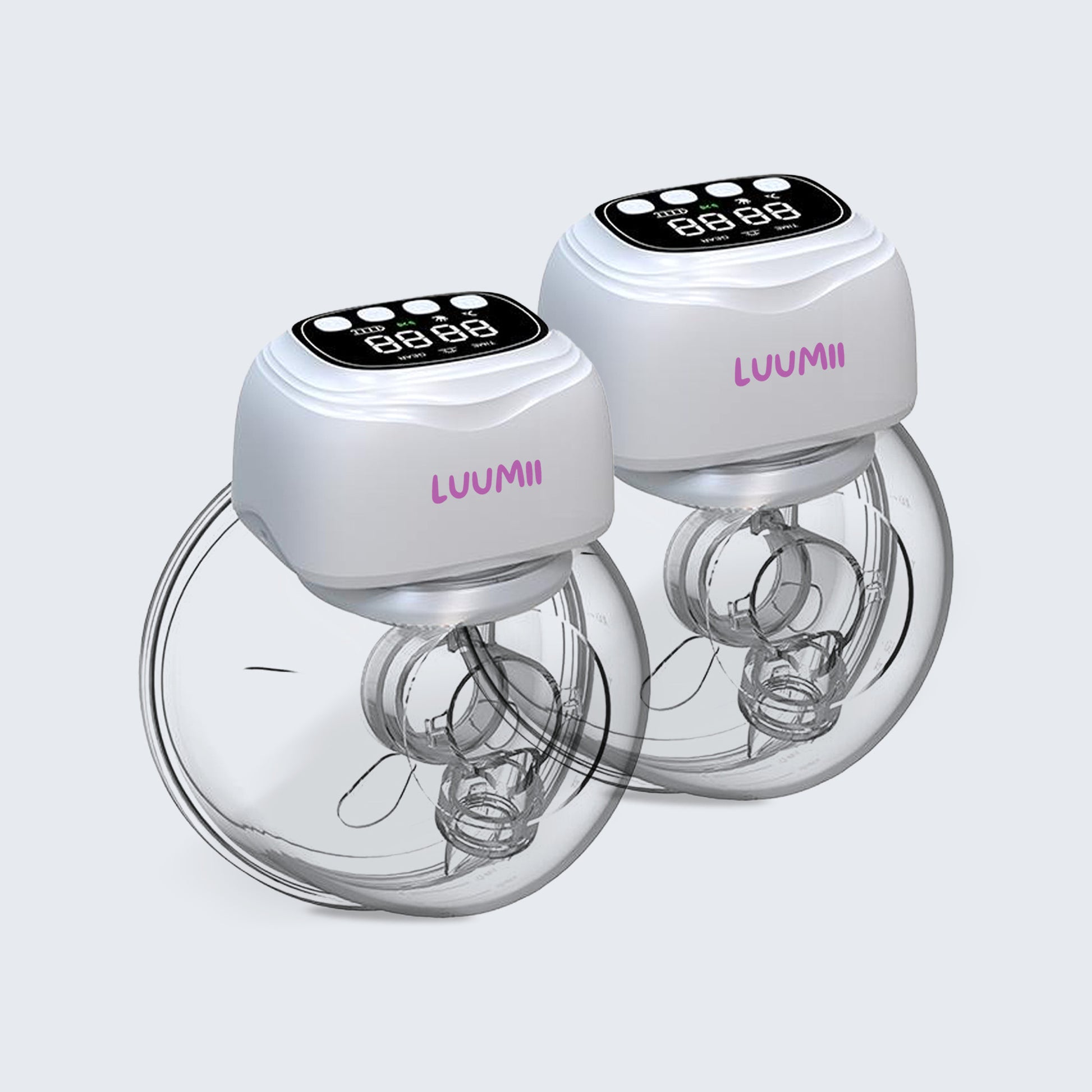 Luumii dobbel elektrisk brystpumpe med digitalt display