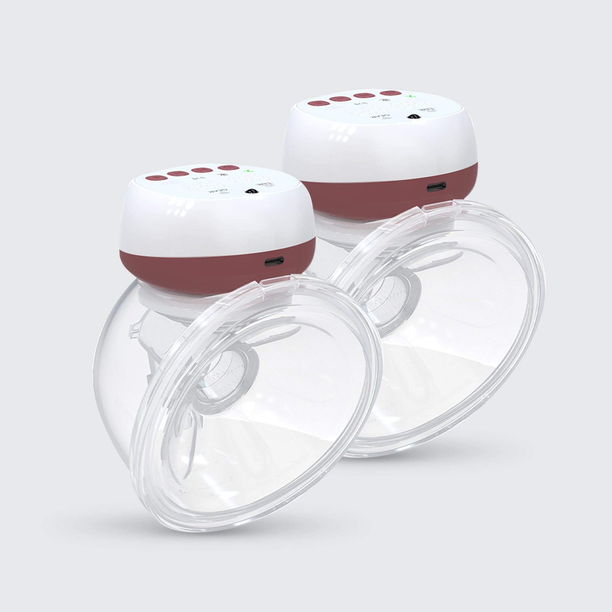 Luumii dobbel bærbar brystpumpe sett fra siden