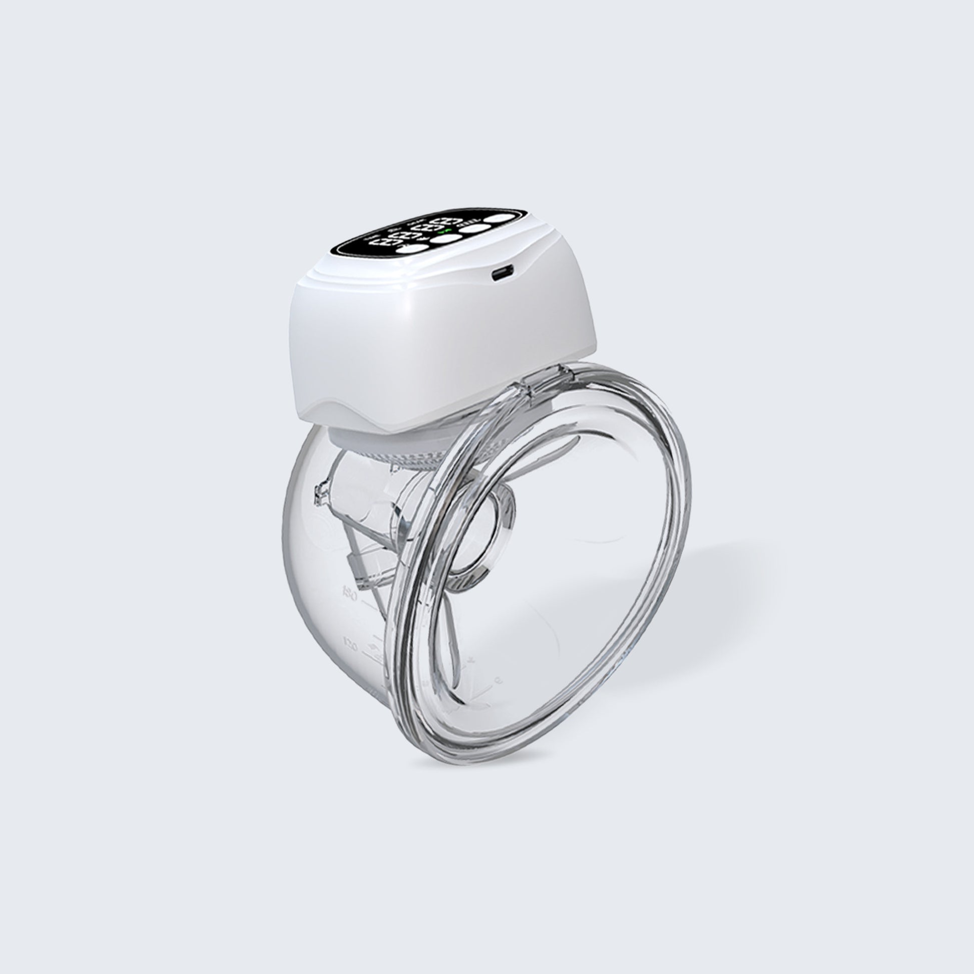 Luumii enkel elektrisk trådløs brystpumpe sett fra siden