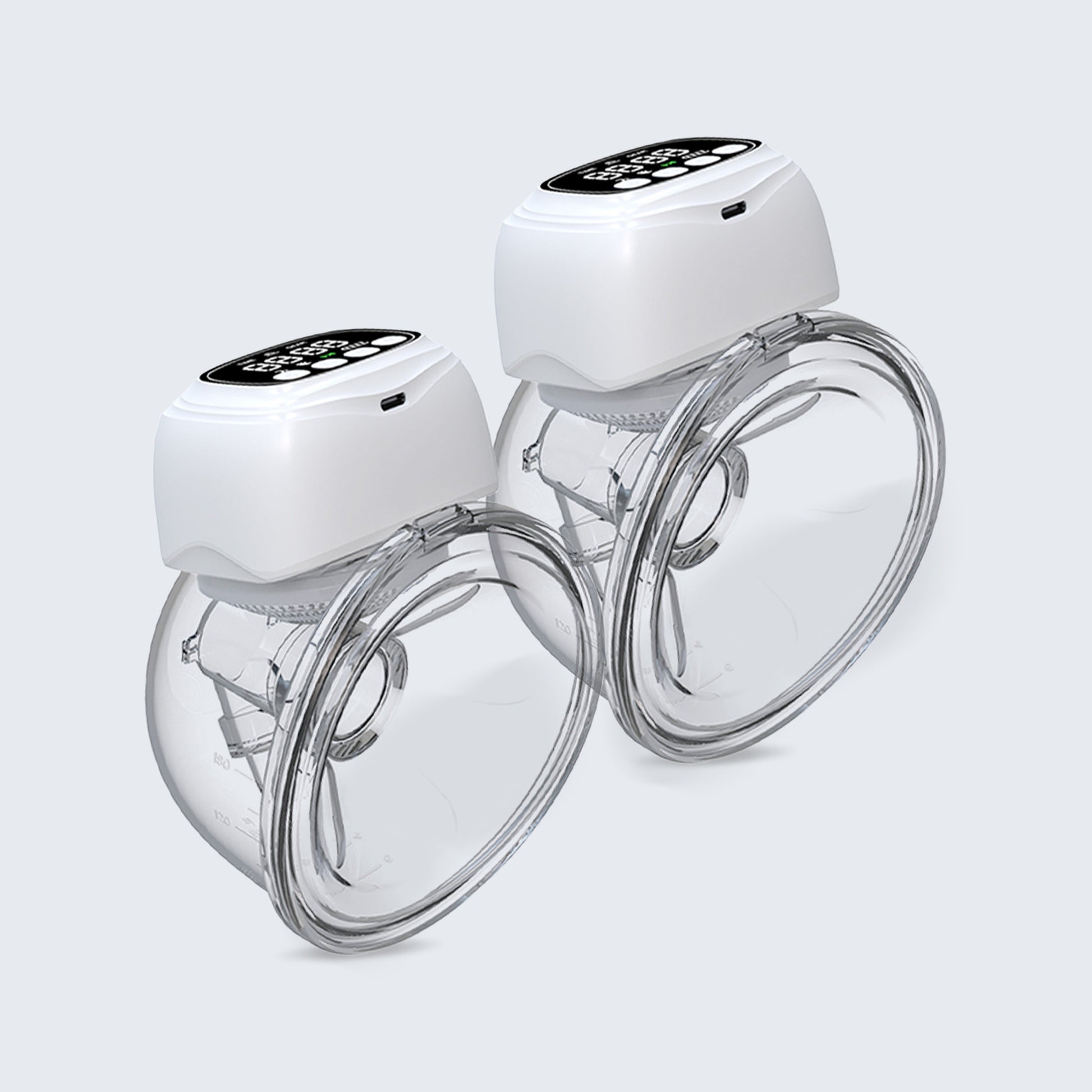 Luumii dobbel elektrisk brystpumpe  sett fra siden