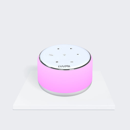Luumii white noise maskin med 34 beroligende lyder og 9 nattlys for bedre søvn for baby og voksne