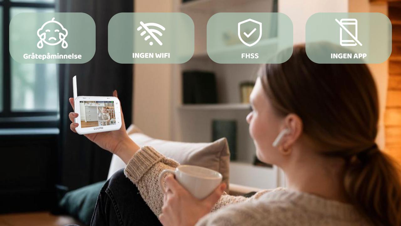 Luumii Komplettpakke – Babymonitor, Dobbel Brystpumpe, Elektrisk Nesesuger og White Noise Maskin