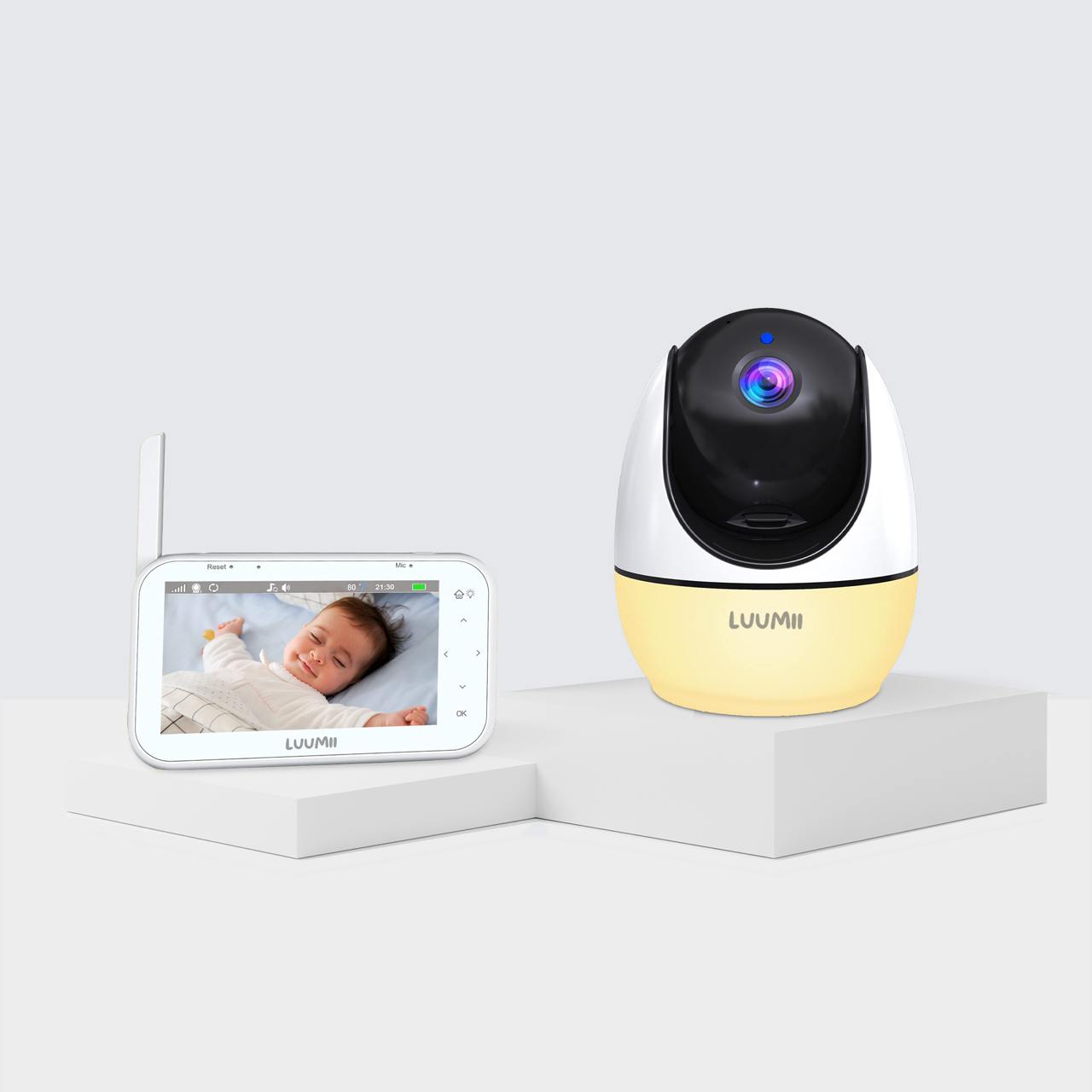 Luumii Babymonitor med Kamera og Nattlys